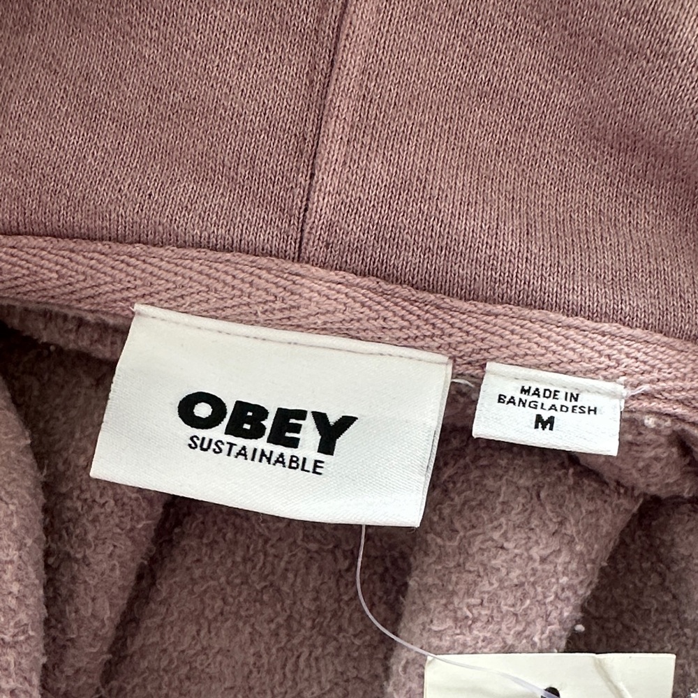 Obey Men's Dusty Rose Hoodie with inner Fleece, soft and very comfy. - Picture 6 of 6